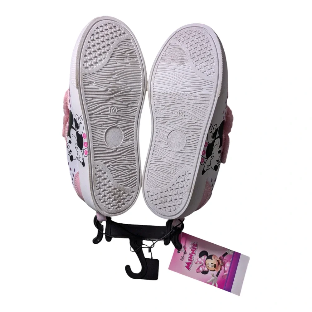 Disney Minnie Mouse Pink Girls Shoes Size 12 NWT Velcro